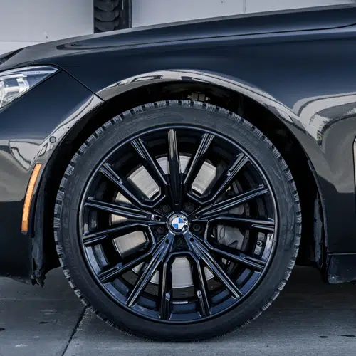 AlloyGator black wheel rim guard close-up